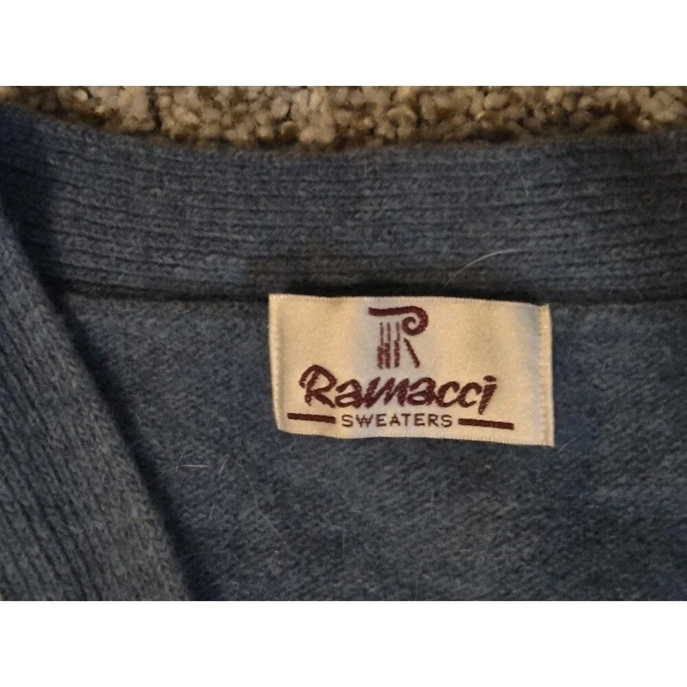VTG Ramacci Sweater Wool S Geometric Fair Embroidered 80's
